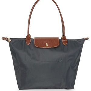 Longchamp Large Le Pliage Tote in Graphite